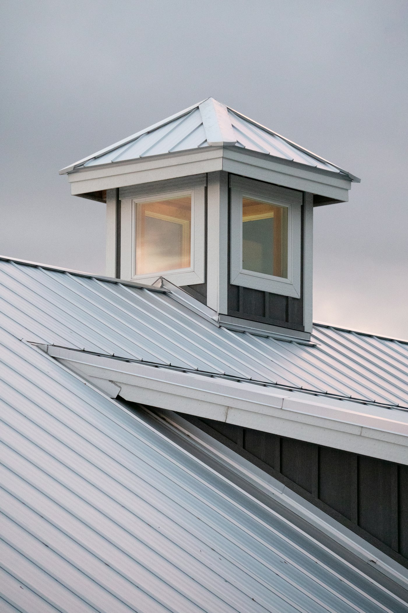 Standing seam metal roof with a dormer